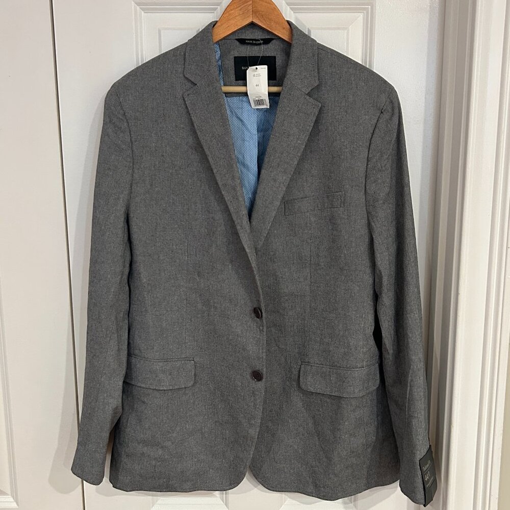 Banana Republic Gray Micro-Herringbone Tailored Slim Fit Blazer 44R
